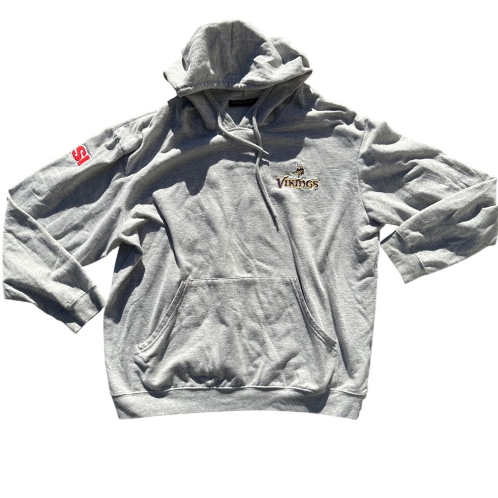 Dunbrooke Sports Illustrated X Vikings Embroidered Gray Pullover Hoodie‎ Mens XL